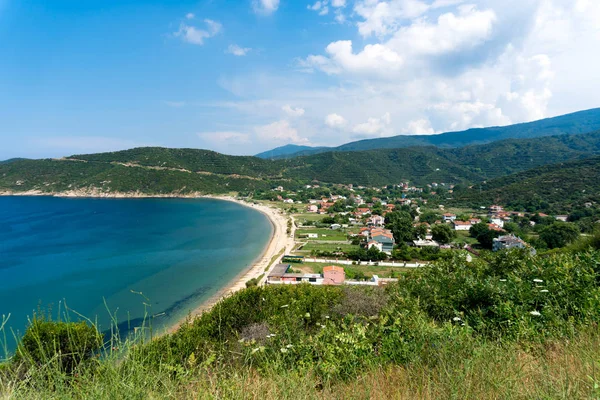 Vista Panorámica Del Paisaje Azul Verde Península Kapidag Erdek Costa — Foto de Stock