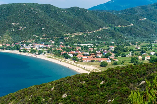 Мальовничий Вид Синьо Зелений Пейзаж Kapidag Півострів Erdek Морському Узбережжі — стокове фото