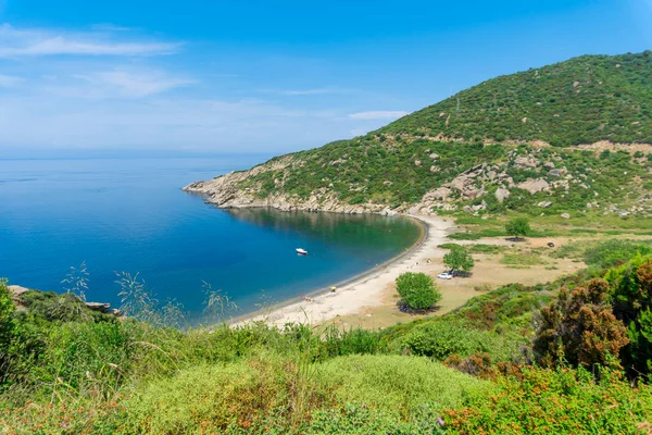 Мальовничий Вид Синьо Зелений Пейзаж Kapidag Півострів Erdek Морському Узбережжі — стокове фото