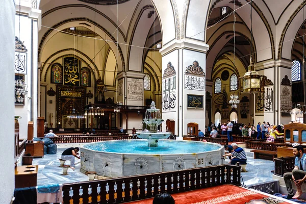 Bursa Turquía Junio 2018 Vista Interior Ulu Camii Gran Mezquita —  Fotos de Stock