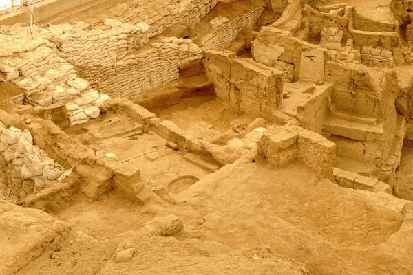 Catalhoyuk 大規模な新石器時代と金石併用時代最高 Cumra 都市集落の保存コンヤで世界で最も古い町です 紀元前 7500 年頃に建てられました ストックフォト