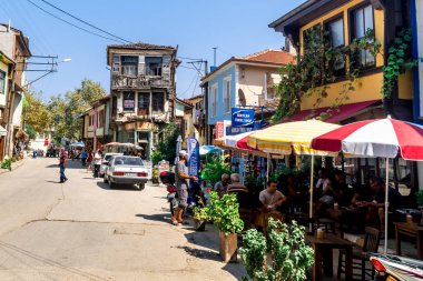 Bursa, Türkiye - 01 Eylül 2018:: Tirilye tarihsel Mudanya, Bursa köydür.