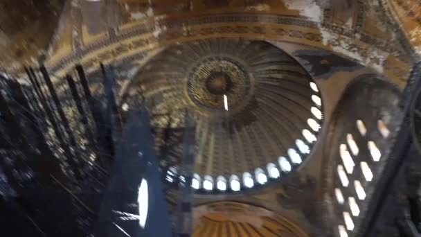 Istanbul Turkey April 2018 Orang Orang Yang Mengunjungi Hagia Sophia — Stok Video