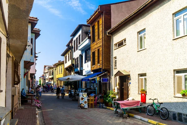 Bursa Türkiye Eylül 2018 Mudanya Yunan Tarihi Renkli Mimari Evler — Stok fotoğraf