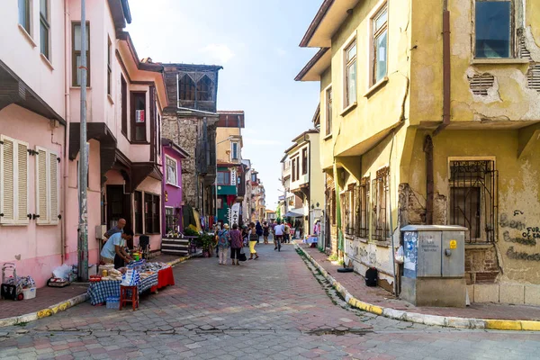 Bursa Türkiye Eylül 2018 Mudanya Yunan Tarihi Renkli Mimari Evler — Stok fotoğraf