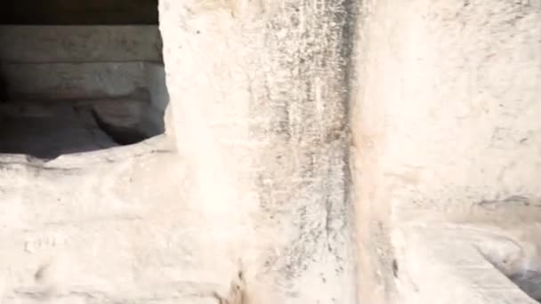 Rock Tomb View Phrygia Valley Middle Turkey — Stock Video