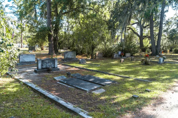 SAVANNAH, GEORGIA - NOV 1, 2018: Historical Bonaventure Cemetery in Savannah, Georgia. This is oldest resting place which has sculptures and memorials.