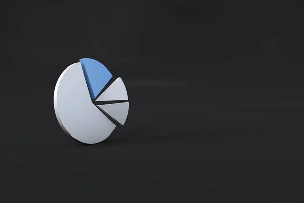 青い部分と円グラフ インフォ グラフィックの要素 — ストック写真