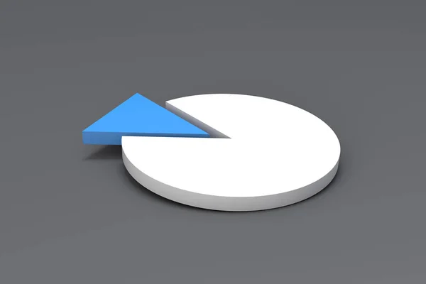 Pie Chart elemento infográfico com peça azul — Fotografia de Stock