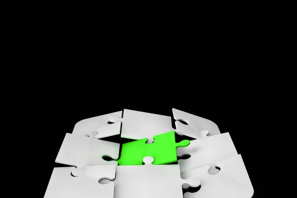 暗い背景にジグソー パズルのピース — ストック写真
