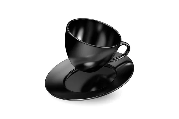 Чорний колір кави Mug Mockup шаблон — стокове фото