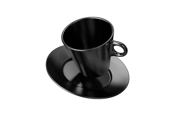 Plantilla de burla de taza de café de color negro —  Fotos de Stock