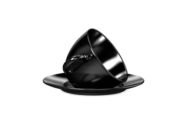 Siyah renk kahve kupa Mockup şablonu — Stok fotoğraf