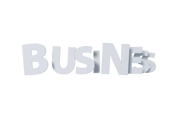 3D-Letters van de tekst van de business op wit — Stockfoto