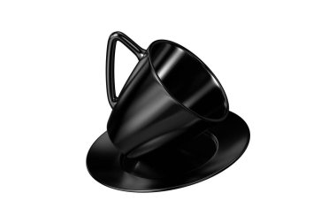 Siyah renk kahve kupa Mockup şablonu