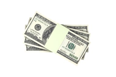 Yüz Dolar Banknotlar Render Yığını