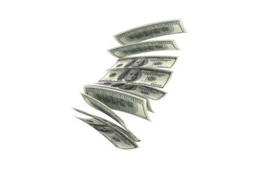 Dolar Banknotlar Uçan ve Beyaz Bırakarak