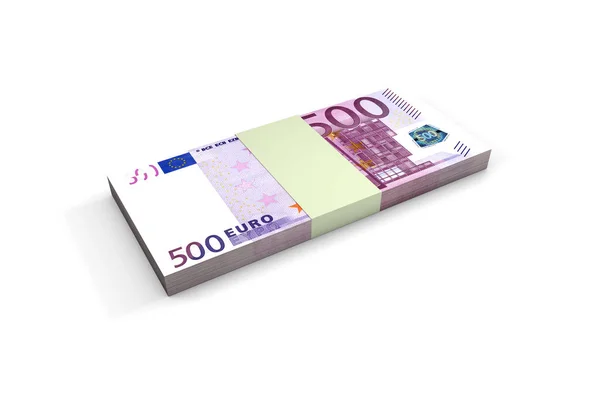 Zásobník 500 eurobankovek — Stock fotografie