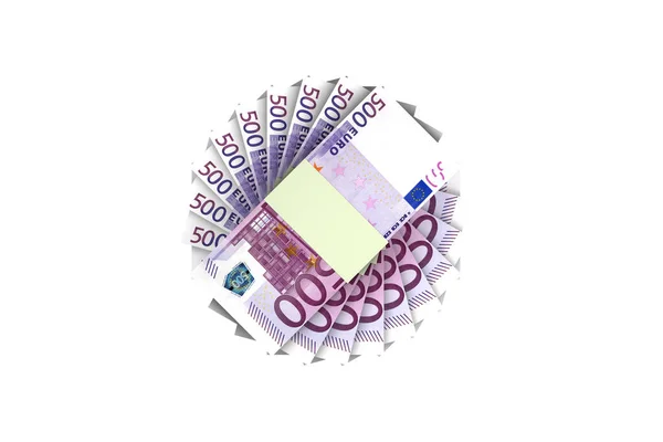 Bunt med 500 euro sedlar göra — Stockfoto