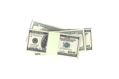 Yüz Dolar Banknotlar Render Yığını