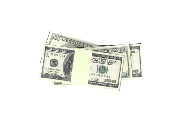 Stapel 100 dollar bankbiljetten renderen — Stockfoto