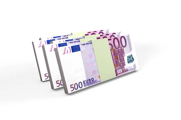 Στοίβα 500 ευρώ απόδοση τραπεζογραμματίων — Φωτογραφία Αρχείου