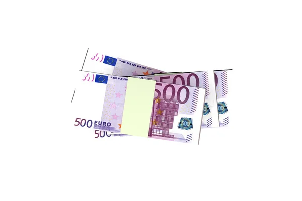 Στοίβα 500 ευρώ απόδοση τραπεζογραμματίων — Φωτογραφία Αρχείου