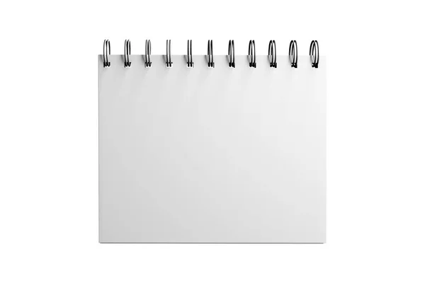 Білий макет спіральної обкладинки ноутбука 3D — стокове фото