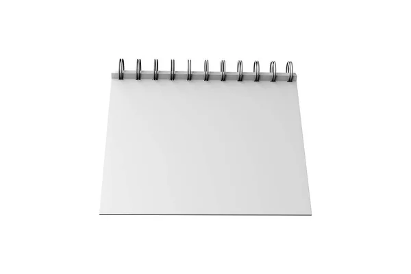 White Mock Up Spiral Cover Notebook 3D — Stock Photo, Image