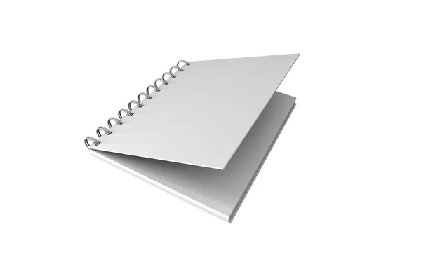 Cahier de couverture spirale blanc maquillé 3D — Photo