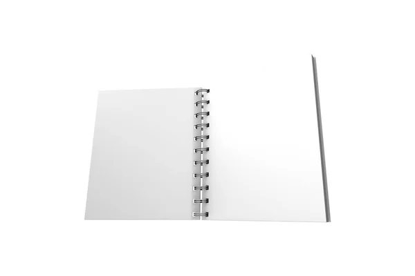 White Fock Up Spiral Open Notebook 3d — Stock fotografie