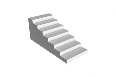 Beyaz Düz Merdiven Merdiven