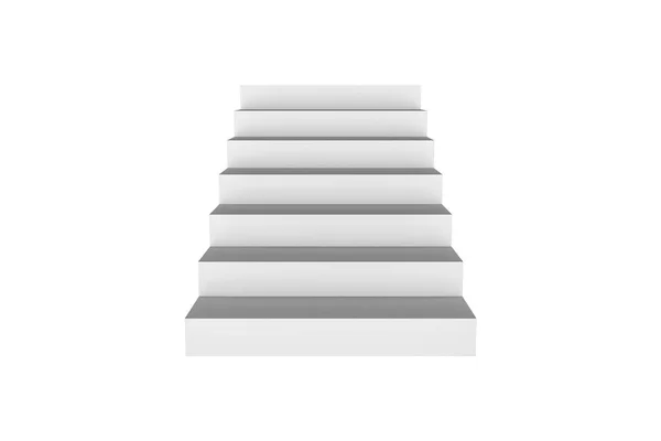 Escadaria em linha reta da escada no branco — Fotografia de Stock