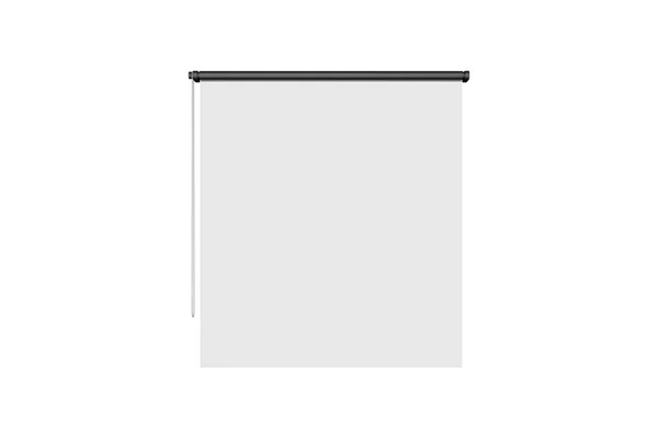 Finestra chiusa vuota Modello Telaio otturatore su bianco — Foto Stock
