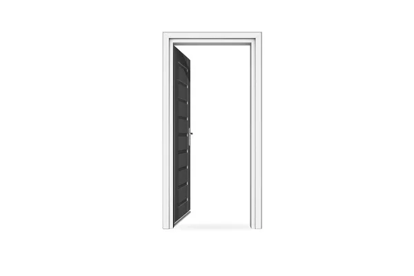 Geöffnete Tür mit Kopierraum auf weiß — Stockfoto