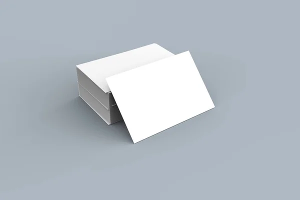 Візитна картка Білий шаблон Згорнути — стокове фото