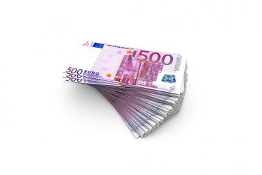 Beyaz Beş Yüz Euro Banknotlar Güverte