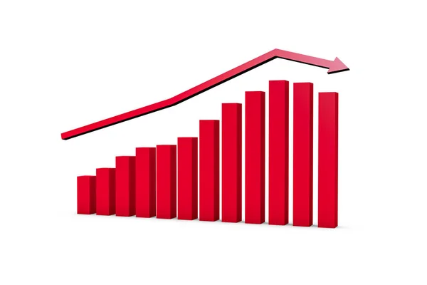 Bedrijfsstatistieken mislukken van grafiek diagram — Stockfoto