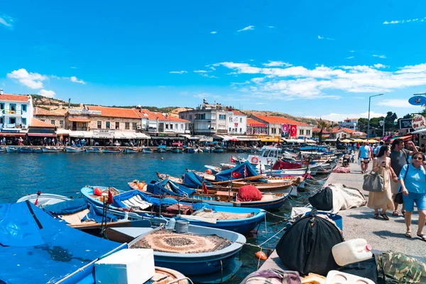 Phocaea Town with Fishing Boats — Stock Photo, Image
