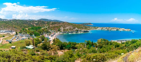 Linea costiera sulla spiaggia vista dall'alto — Foto Stock