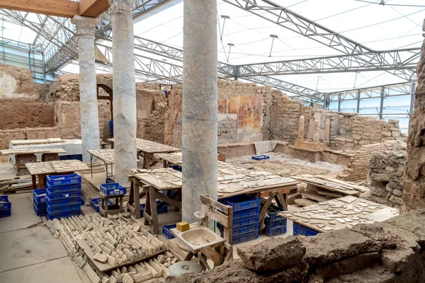 Proceso de Restauración de Casas de Terraza en Éfeso — Foto de Stock