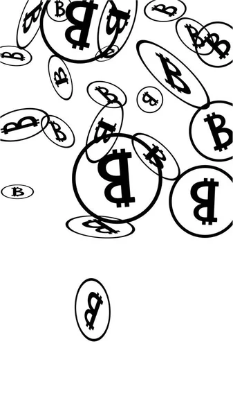 Bitcoiny czarno na białym tle — Wektor stockowy
