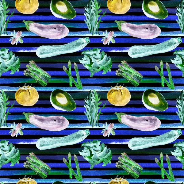 Vegetables Seamless Pattern. Repeatable Pattern with Healthy Food.