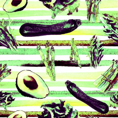 Sebze Seamless Modeli çizgili. Sağlıklı gıda ile tekrarlanabilir model. 
