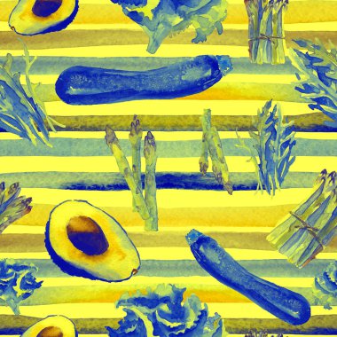 Sebze Seamless Modeli çizgili. Sağlıklı gıda ile tekrarlanabilir model. 