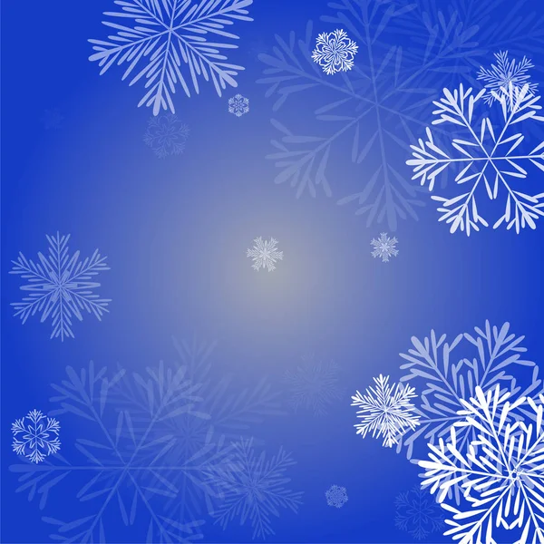 Bellissimo sfondo con fiocchi di neve cadenti. Elemento di design con neve per cartolina, invito, banner, volantino . — Vettoriale Stock