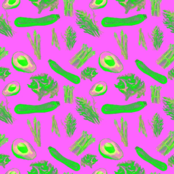 Groenten naadloze patroon. Herhaalbare patroon met gezonde voeding. — Stockfoto