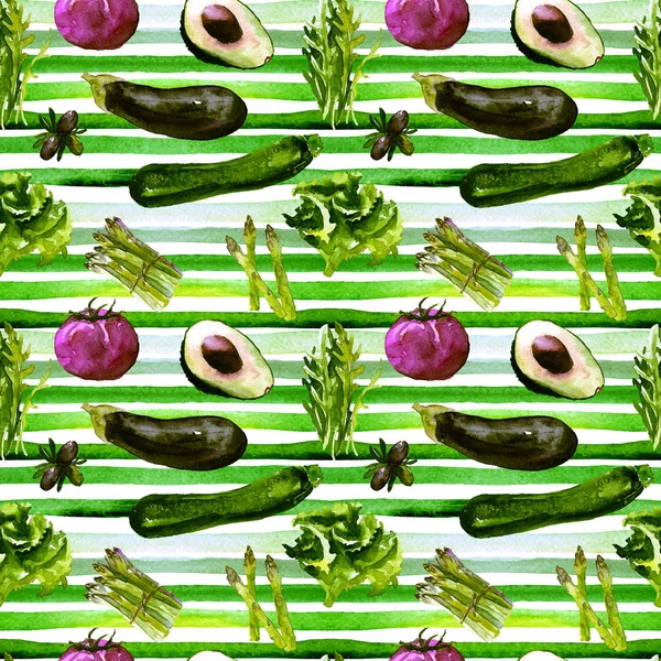 Grönsaker sömlösa mönster. Repeterbara mönster med hälsosam mat. — Stockfoto