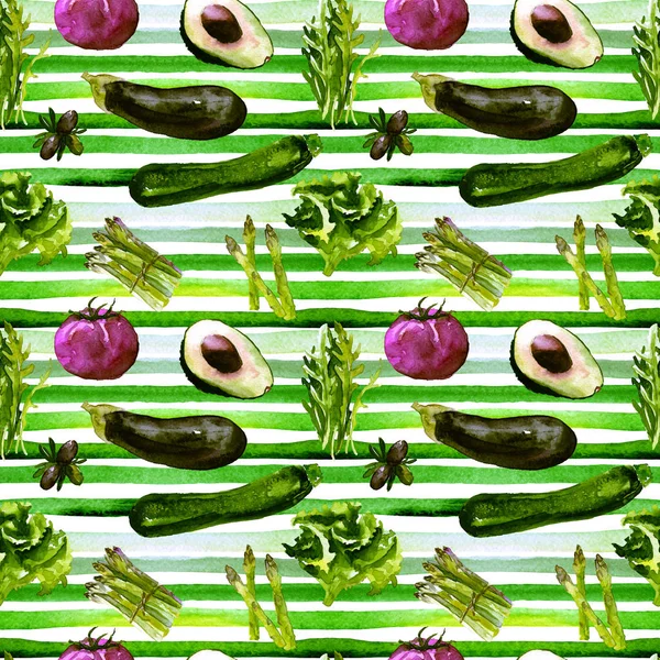 Vegetables Seamless Pattern. Repeatable Pattern with Healthy Food.