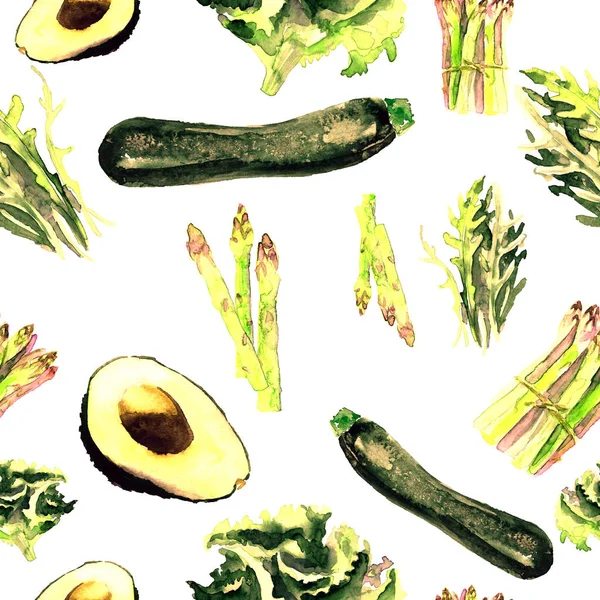 Vegetables Seamless Pattern. Repeatable Pattern with Healthy Food.